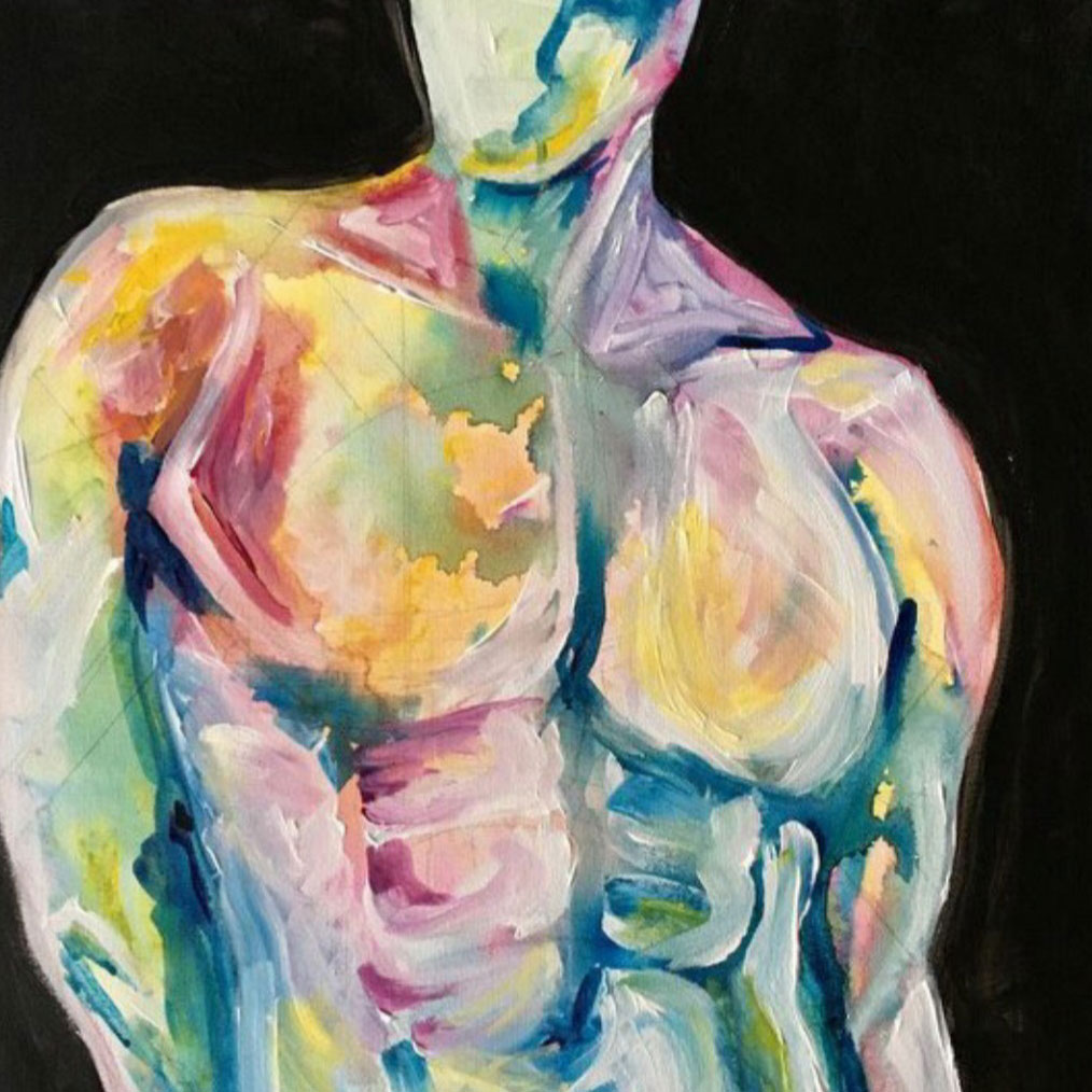 Colourful Nude Man
